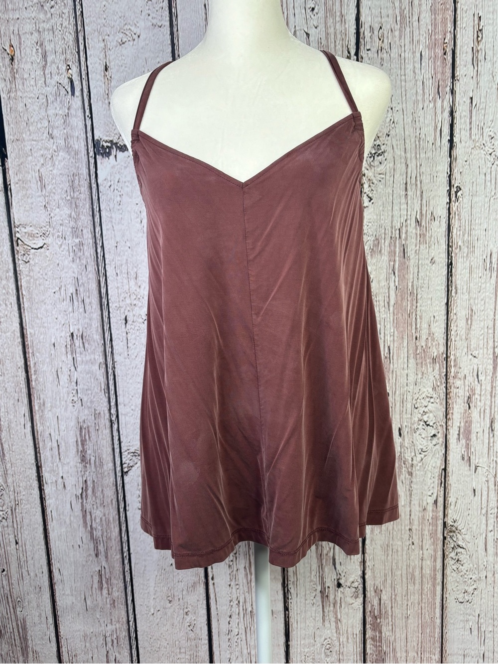 Lou & Grey (From LOFT) Size Small Fluid Peachy Soft Crossback Cami Brown Drapey